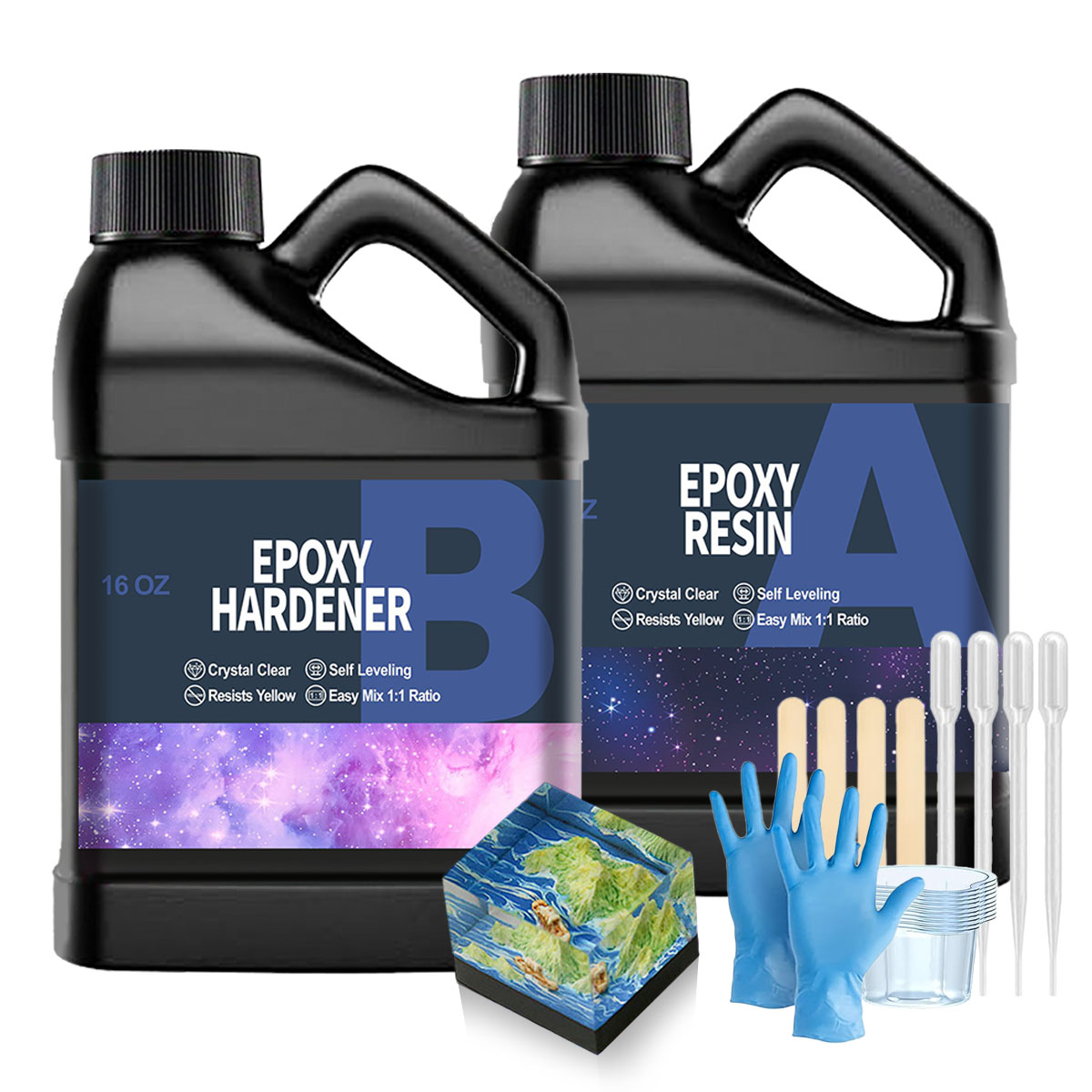 Resin Jewelry Kit - 32OZ Klares Epoxidharz-Set, Nicht-Vergilbend, Blasenfreie Formel
