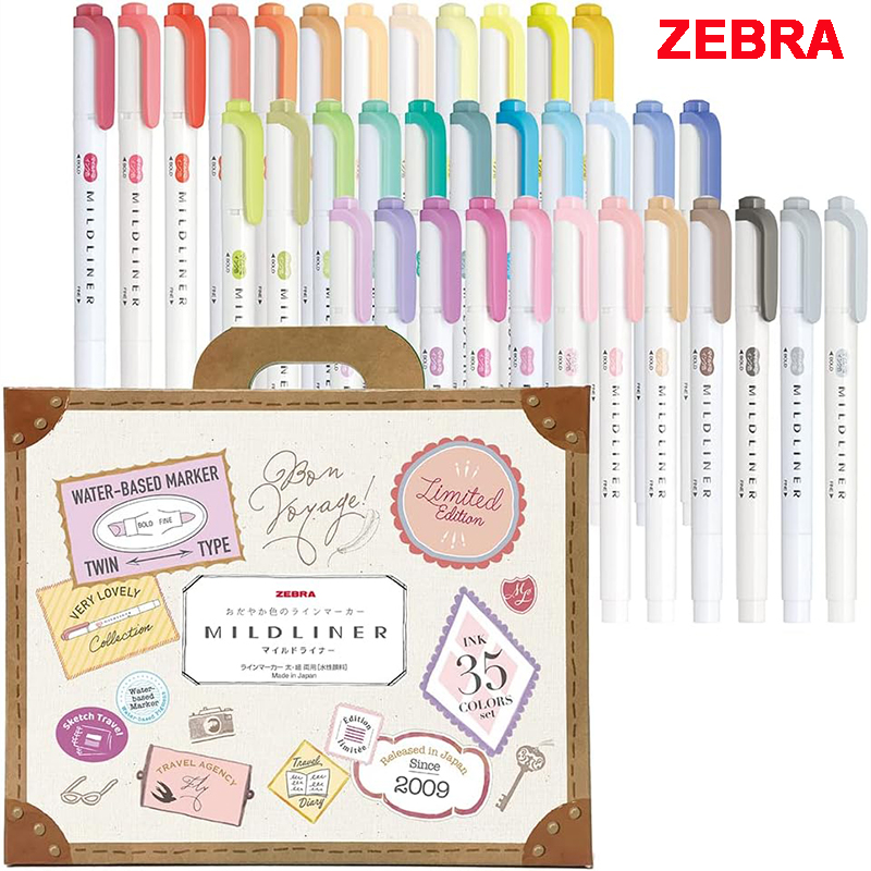 Zebra Pen Mildliner - Zebra 25/35 Farben Mildliner Textmarker-Set WKT7