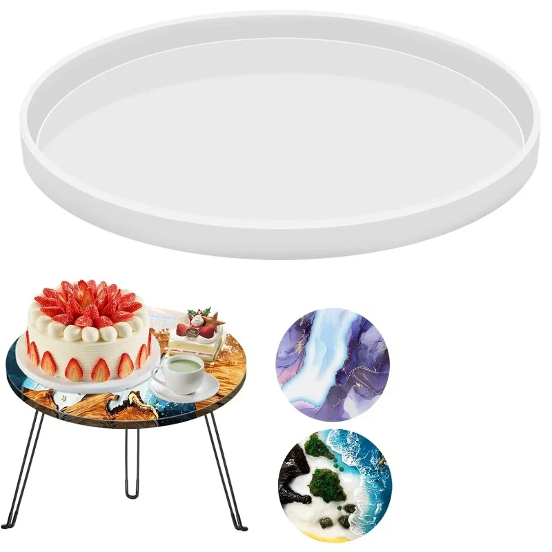 Coaster Mold Round - Runde Epoxidharz-Tischformen, große Harzform für Charcuterie-Bretter,