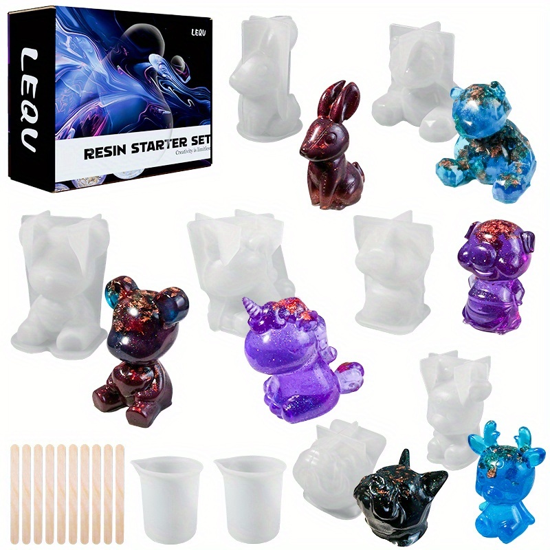 Resin Jewelry Kit - 19-teiliges Harz-Gießformen-Set, geeignet für die Herstellung