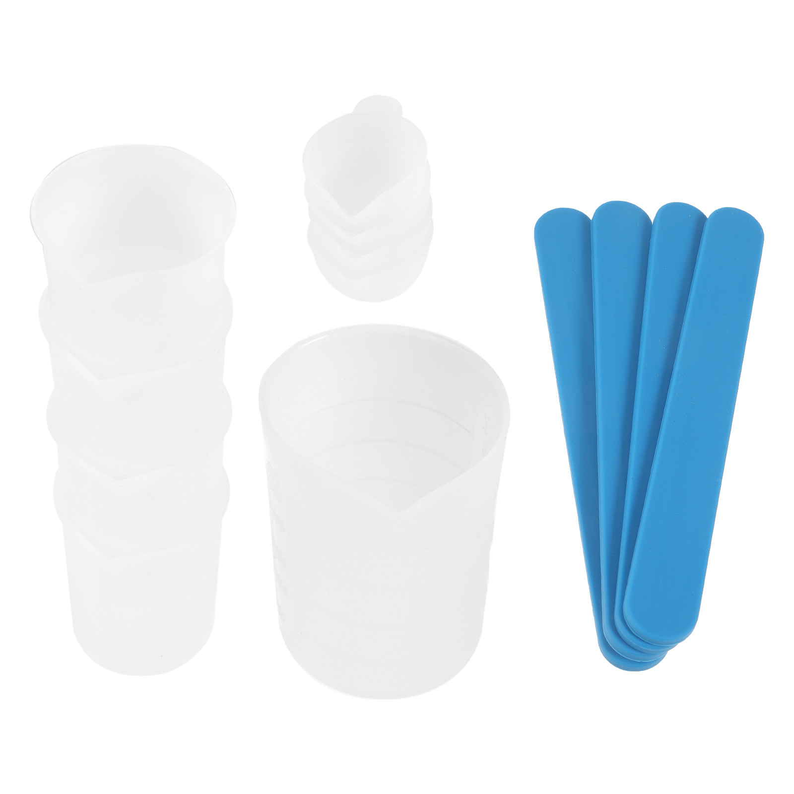 Mixing Cup Silicone - 1 Set Epoxid-Mischbecher-Werkzeugset, Silikon-Messbecher mit spitzer