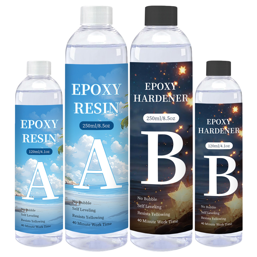 Epoxy Uv Resin Kit - 1:1 Verhältnis, hohe Transparenz, Epoxidharz, AB-Kleber-Set