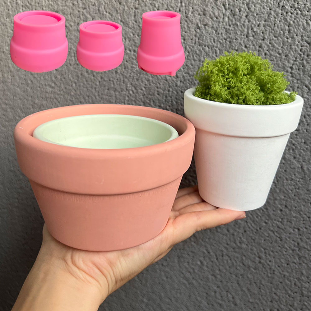Coaster Mold Round - Große Beton Blumentopf Silikon form runde