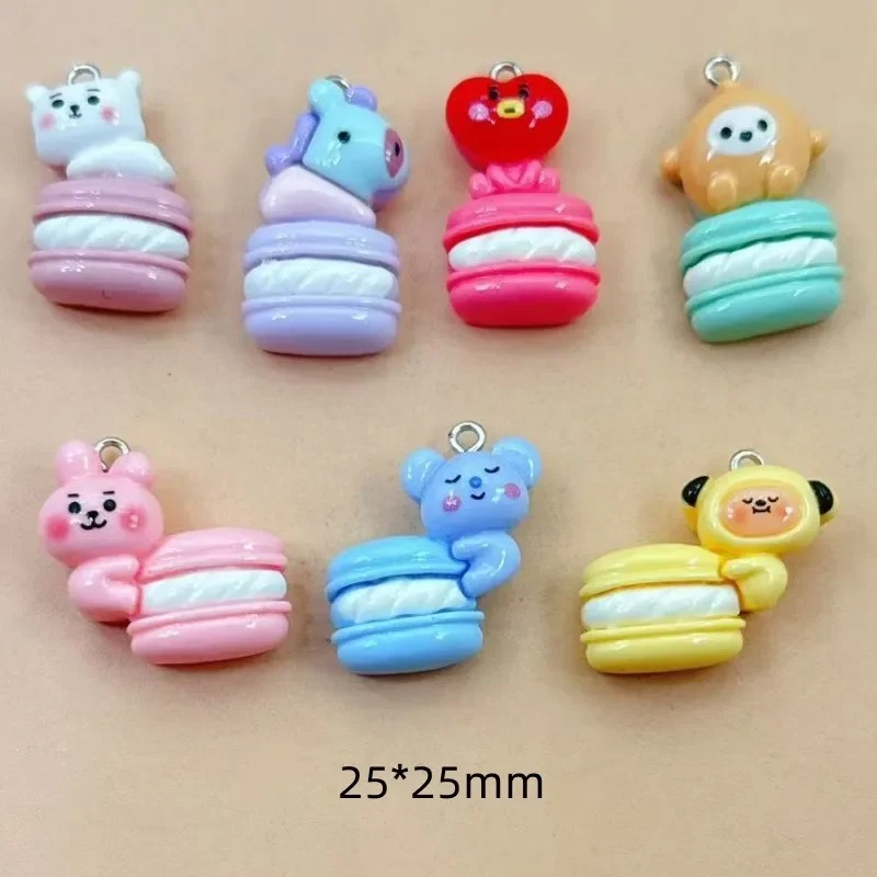 Resin Craft Supplies - 10 Stück gemischte Cartoon-Harzanhänger, kleine Deko-Anhänger