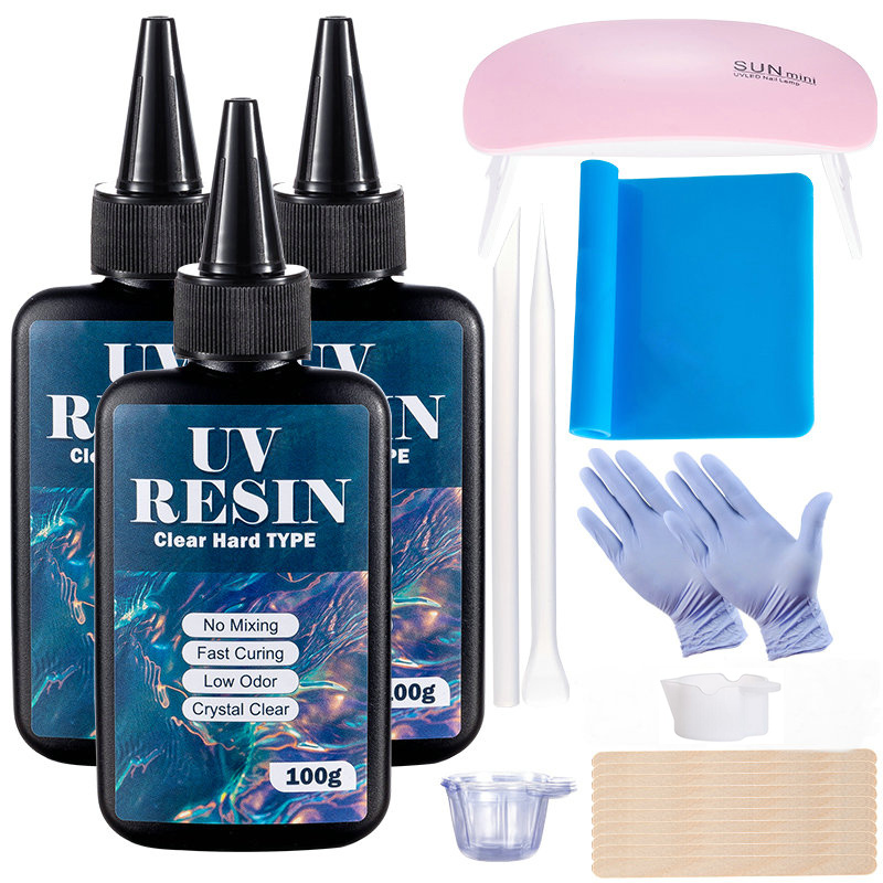 Epoxy Uv Resin Kit - 100 g/250 g klares UV-Harz, hart,