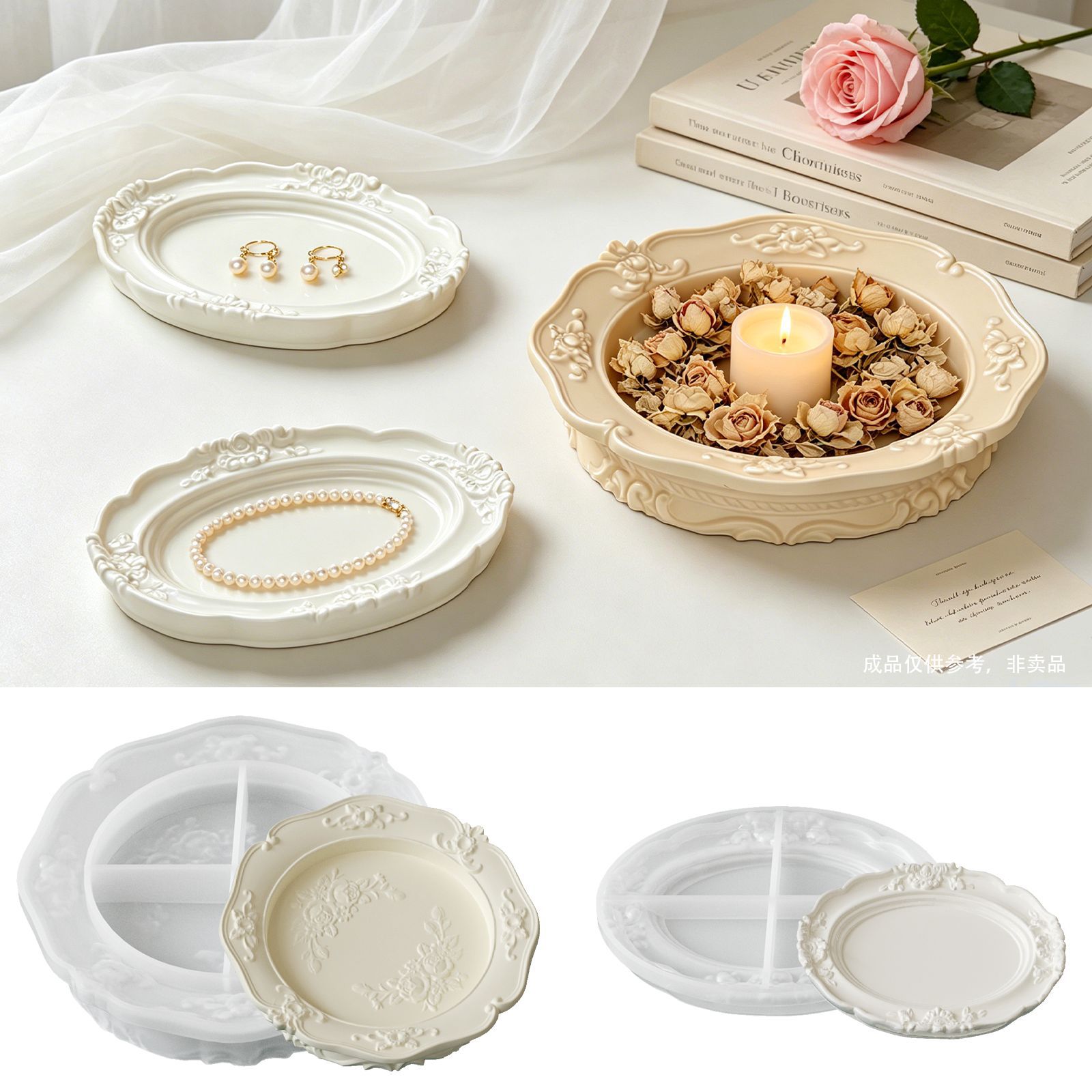 Elegante Vintage Barock-Spitze – Coaster Mold Round Bewertung und Preis