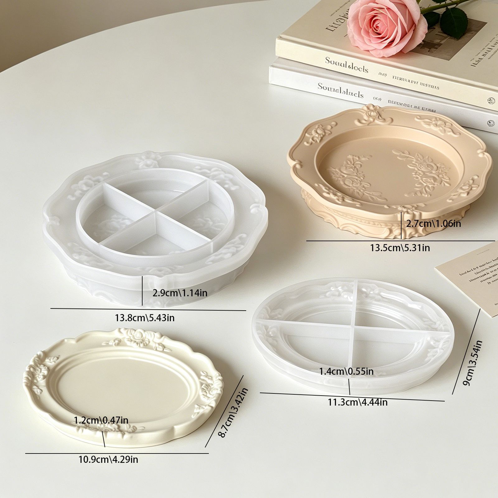 Elegante Vintage Barock-Spitze – Coaster Mold Round Bewertung und Preis