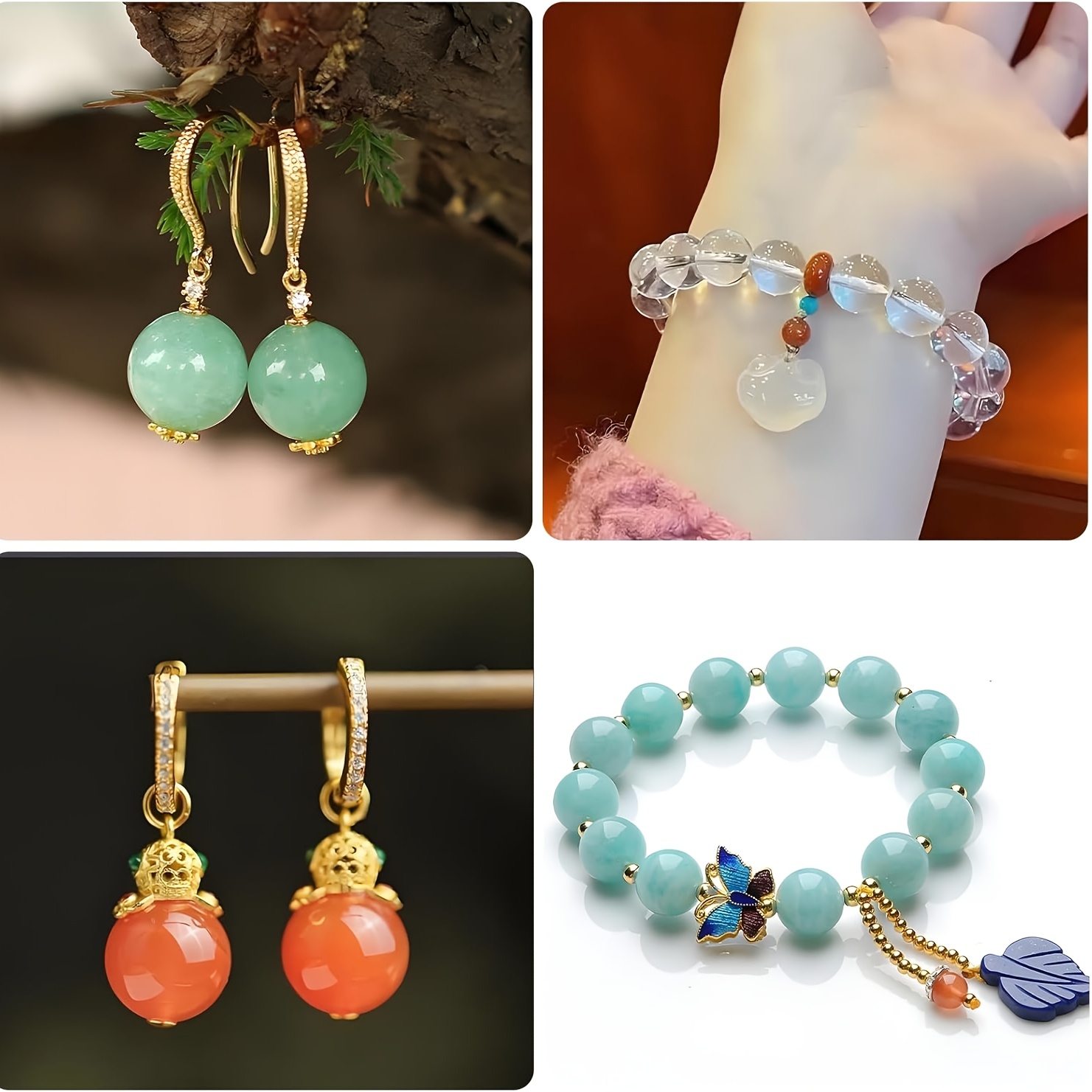 Zwei perforierte kugelförmige  – Resin Jewelry Kit Bewertung und Preis
