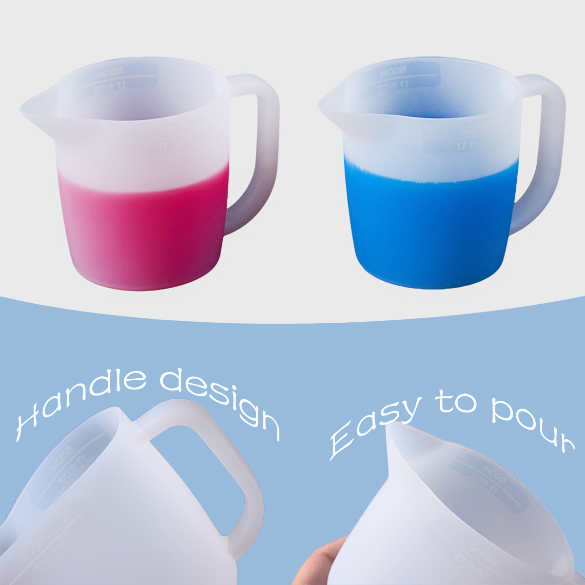 500 ml Silikon-Messbecher mit  – Mixing Cup Silicone Bewertung und Preis