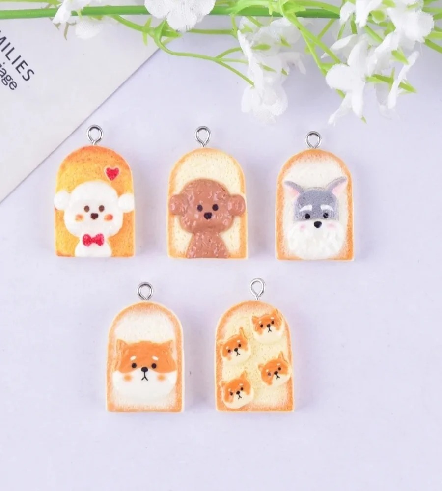 10 Stück niedliche Toast-Hund- – Resin Craft Supplies Bewertung und Preis