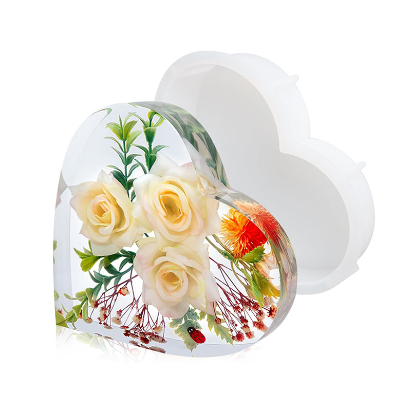 Große Herz-Epoxidharz-Form für – Flower Preservation Resin Bewertung und Preis