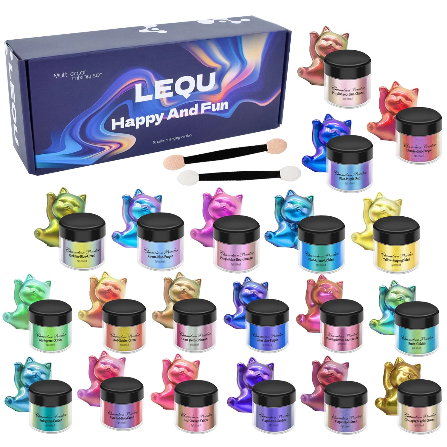 Ein Set Chamäleon-Rosa Nagel-C – Resin Pigment Set Bewertung und Preis