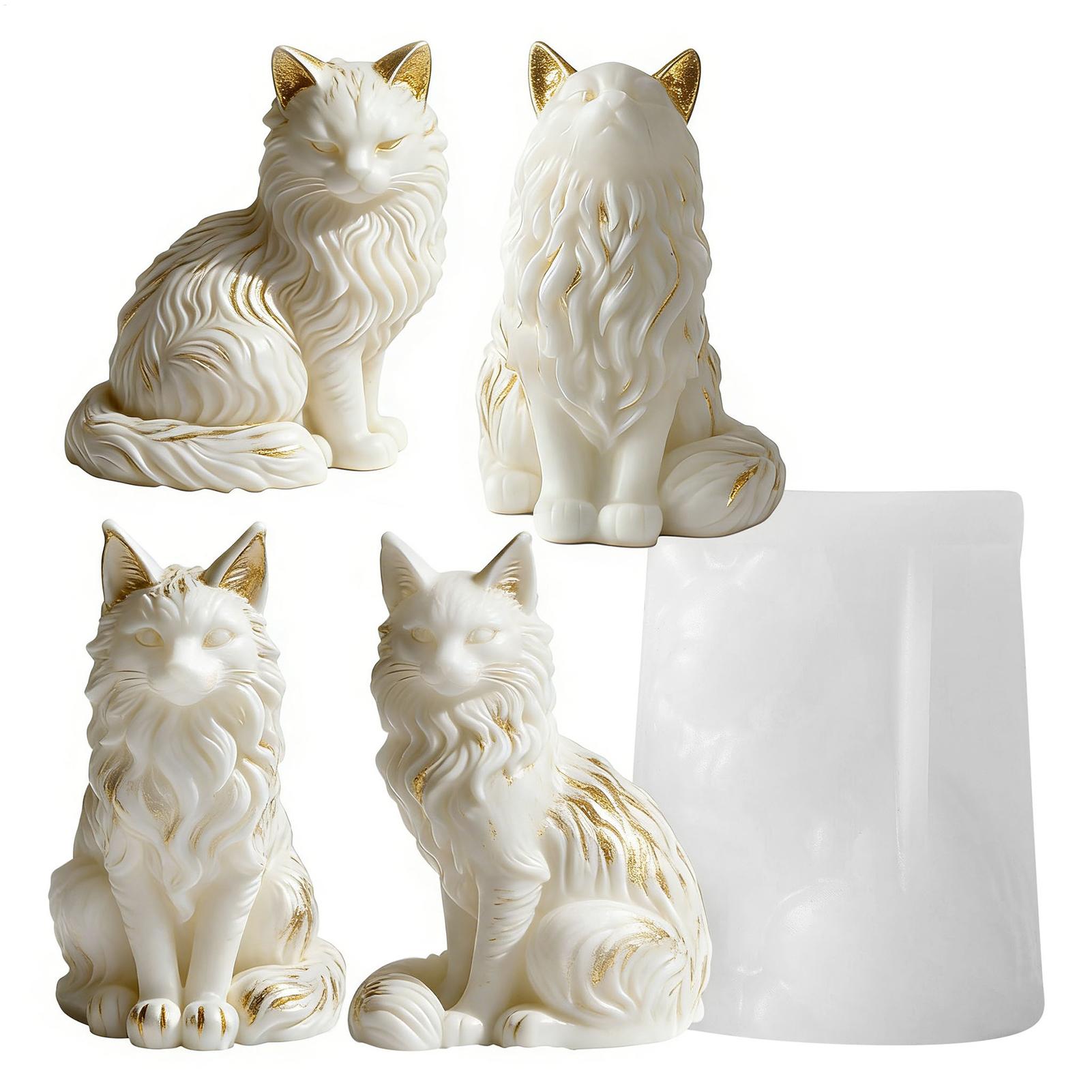 Katzen-Harzform |   Sitzende K – Resin Craft Workshop Bewertung und Preis