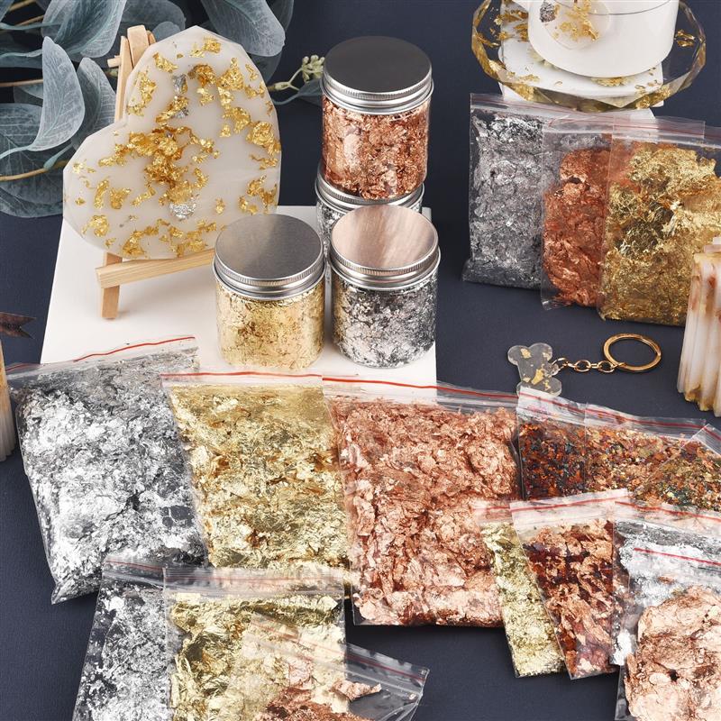 1/2/3/5/10g Nachahmung Gold Sp – Gold Foil Flakes Bewertung und Preis