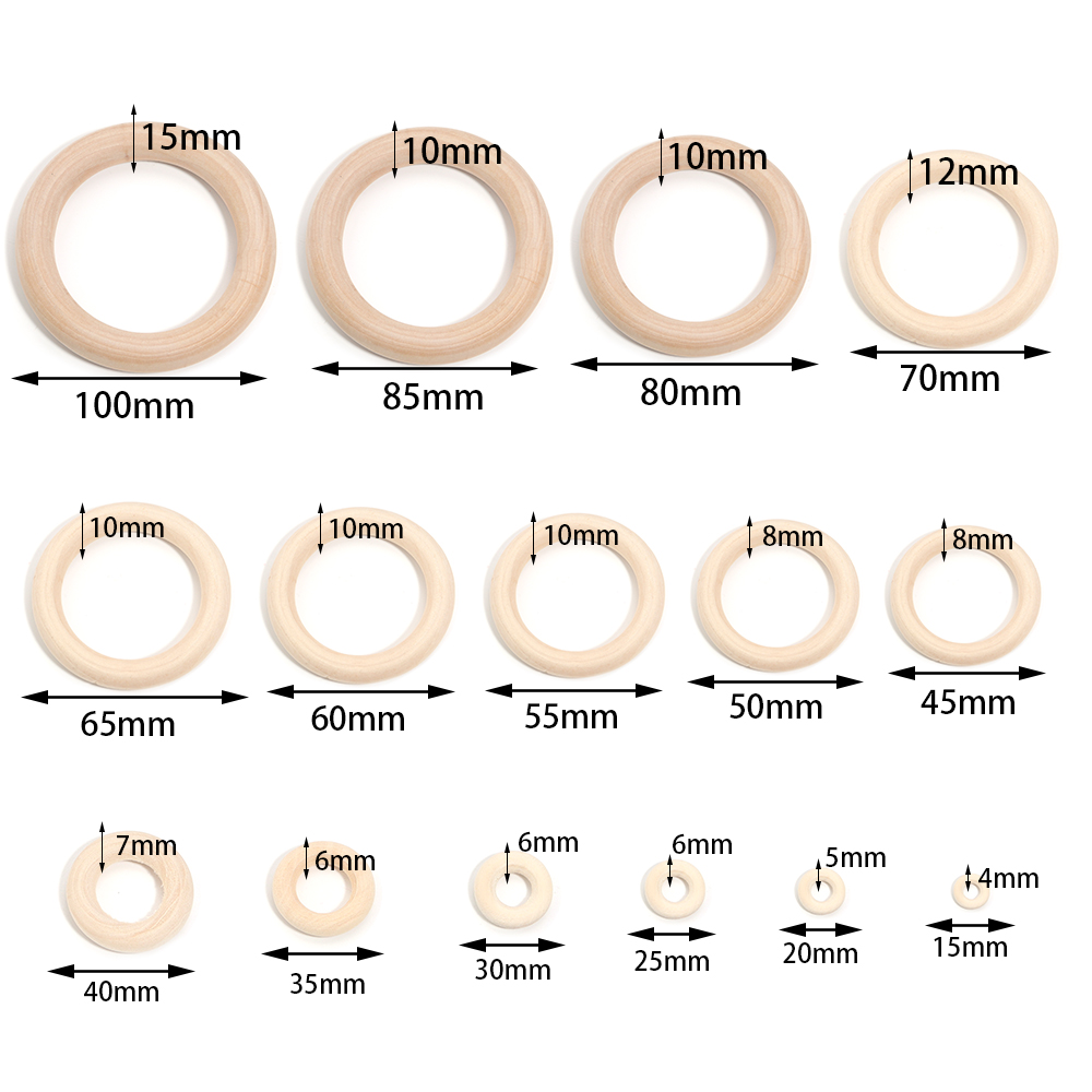 2-10 Stück/Lot Runde Natürlich – Wood Ring Blank Bewertung und Preis